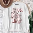 Trendy California Republic Landmarks Map Outlineintage スウェットシャツ 年配の女性への贈り物