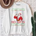 Weightlifting Workout Gym Santa Christmas Ugly Sweater Xmas Tri-Blend Sweatshirt Gifts for Old Women