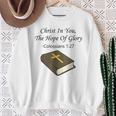 あなたの中のキリスト 聖書箇条 キリスト教 イエス・キリスト スウェットシャツ 年配の女性への贈り物
