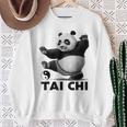 おもしろパンダ 動物 太極拳 格闘技 陰陽バランス スウェットシャツ 年配の女性への贈り物