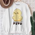 ひよこ 雛 鶏 鳥 Piyo ピヨ チキン 動物 ネタ おもしろ 面白い お笑い かわいい ワンポイント デザイン スウェットシャツ 年配の女性への贈り物
