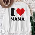 アイ・ラヴ・ママ 長袖tシャツ スウェットシャツ 年配の女性への贈り物