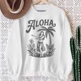 アロハ レトロ ハワイ ヤシの木 ルアウ ダンサー シルエット トロピカル スウェットシャツ 年配の女性への贈り物