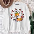キタキツネ 狐 九尾 スウェットシャツ 年配の女性への贈り物