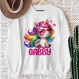 ギャビーユニコーン 名前入りデザイン スウェットシャツ 年配の女性への贈り物