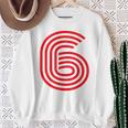 クールなレトロなレタリングジャージ、背番号6 6Eis スウェットシャツ 年配の女性への贈り物