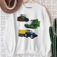 トラクター トラクター コンバインハーベスター 農家 農業 スウェットシャツ 年配の女性への贈り物