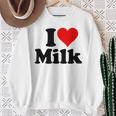 ハートミルクが大好き スウェットシャツ 年配の女性への贈り物