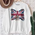 ユニオンジャックバンダナをかぶったブリティッシュブルドッグ、かわいい英国国旗。 スウェットシャツ 年配の女性への贈り物