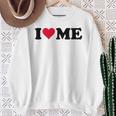 レッドハートデザイン I Love Me スウェットシャツ 年配の女性への贈り物