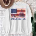 ワシントンdc アメリカ国旗tシャツ スウェットシャツ 年配の女性への贈り物