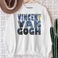ヴィンセント・ヴァン・ゴッホ作「星月夜」 テキスト ミュージアムアート スウェットシャツ 年配の女性への贈り物