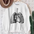 人間の心臓の肺 ビンテージ医療解剖学 解剖学的肺 スウェットシャツ 年配の女性への贈り物