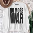 反戦 平和 イスラエル パレスチナ ウクライナ ロシア リビア シリア イエメン クルド トルコ No More War スウェットシャツ 年配の女性への贈り物