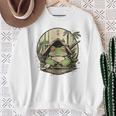 日本の不機嫌なカエル浮世絵 アニメ 日本アート スウェットシャツ 年配の女性への贈り物