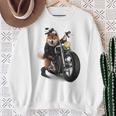 柴犬 いばけん 犬 バイク バイカー 長袖tシャツ スウェットシャツ 年配の女性への贈り物