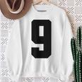 番号9 ナインスポーツジャージ 誕生日年齢 ラッキーナンバーブラック スウェットシャツ 年配の女性への贈り物