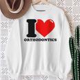 私は歯科矯正が大好きです スウェットシャツ 年配の女性への贈り物