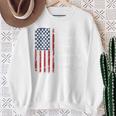 葉巻ウィスキーガン&フリーダム アメリカ国旗 7月4日 バック スウェットシャツ 年配の女性への贈り物