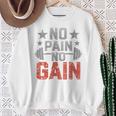 裏面にプリント No Pain No Gainign No Pain No Gain Meme スウェットシャツ 年配の女性への贈り物