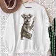 面白いtシャツ シュナウザー 犬 ギター イヌ メンズ 犬好き グッズ かわいい おもしろ 面白い 服 ネタ スウェットシャツ 年配の女性への贈り物