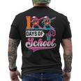 100 Days Of School Boys Basketball Drip 100th Day Teacher Men's Back Print T-Shirt