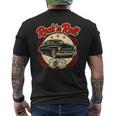 1950年代ロックンロールクラシックカーとサイコロロカビリー メンズTシャツ バックプリント