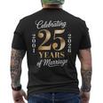 2001 年から 2026 年までのカップルの結婚 25 周年を祝う メンズTシャツ バックプリント