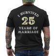 25 Years Of Marriage For ギフト 結婚25周年記念 メンズTシャツ バックプリント
