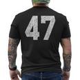 47 ジャージユニフォーム バーシティ スポーツ番号 47歳の誕生日 メンズTシャツ バックプリント