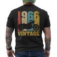 60 歳の誕生日バイカーギフトtシャツ-ヴィンテージ1966バイク メンズTシャツ バックプリント