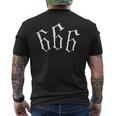 666Atan Death Metalatanist Gothic メンズTシャツ バックプリント
