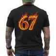67 Fireixeven Meme Flames スラング 数字 面白い キッズ ティーン 長袖tシャツ メンズTシャツ バックプリント