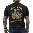 80 Geburtstag Als Gott Michor 80 Jahrenchuf T-Shirt mit Rückendruck