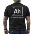 Ah The Element Ofurprise Chemistrycience Humor メンズTシャツ バックプリント