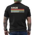 Angie パーソナライズ 名前 レトロ ヴィンテージ 70年代 80年代 90年代 誕生日 メンズTシャツ バックプリント