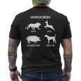 Animal Rights Hypocrisyegan メンズTシャツ バックプリント