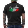 Aprilia イタリア 国旗 イタリア お土産 贈り物 お揃い イタリアン メンズTシャツ バックプリント