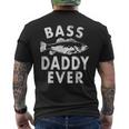 Bass Daddy Ever Fishing Daddy Father's Day メンズTシャツ バックプリント