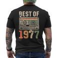 Best Of 1977 オールド・カセット 49歳の誕生日 レトロ メンズTシャツ バックプリント
