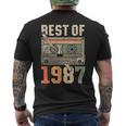 Best Of 1987 オールド・カセット 39歳の誕生日 レトロ メンズTシャツ バックプリント