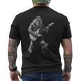 Bigfoot Playing Electric Guitar Rock On Sasquatch Men's T-shirt Back Print