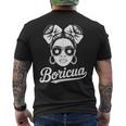 Boricua プエルトリコ ヒスパニック遺産 メンズTシャツ バックプリント