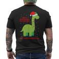 Brontosaurus For Christmas Only A Brontosaurus Will Do Men's Back Print T-Shirt Brontosaurus For Christmas Only A Brontosaurus Will Do Men's Back Print T-Shirt