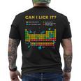 Can I Lick It 周期表 面白い 科学 先生 学生 メンズTシャツ バックプリント