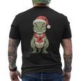 Cute Christmas Velociraptor Santa Raptor Dinosaur Tank Top Men's Back Print T-Shirt