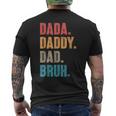 Dada Daddy Dad Bruh Retro Festa Del Papàintage Parent T-shirt da uomo con stampa posteriore