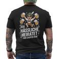 Der Hässliche Heiratet Wiraufen Nur Jga T-Shirt mit Rückendruck