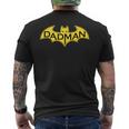 Divertente Papà Regalo Di Compleanno Uomo Idea Dadman T-shirt da uomo con stampa posteriore
