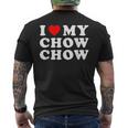 Dog I Love My Chow Chow Chow メンズTシャツ バックプリント